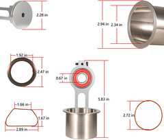 KK-4835 Compressor Piston Kit Connecting Rod Replacement Kit W/Piston Bearing fo