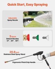 VEVOR Gas Powered Backpack Sprayer 26.5CC 0.9HP Engine 5 Gallon Garden Sprayer