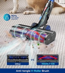 Cordless Vacuum Cleaner 65KPa 550W 75min Runtime Stick Carpet Floor Cleaner