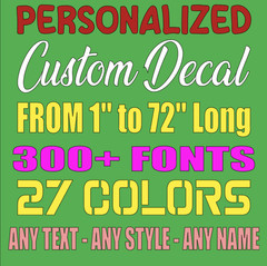 Custom Personalized Vinyl Lettering Name Decal Sticker Car Window Tumbler Flask
