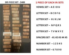 DEATON GRAVE MARKER LETTERS – SMALL SETS OR COMPLETE SET
