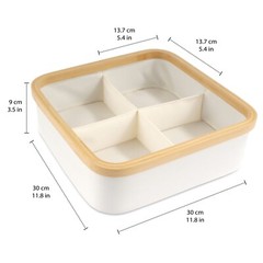 BambooMN Dresser Drawer Organizer, Bamboo