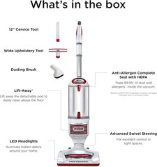 Shark Rotator Professional Lift-Away NV501 Bagless Upright Vacuum Cleaner – Red