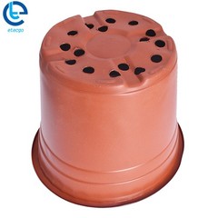 100 Pack Anti-Aging Plastic Round Plant Flower Pots For Seedling Cuttings