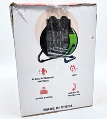 Fan Heater With Carry Handle 1500 Watts 120 Volts – Green Black