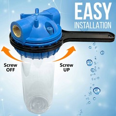 10″ Clear Standard Whole House Water Filter System 25 Micron Sediment Filter