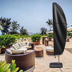 Cantilever Patio Umbrella Cover: Fits 7.5 – 11.5 Ft Dia Offset Umbrella Black