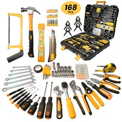 168PCS General Mixed Tool Auto Repair Tool Socket Wrench Set with Storage Case
