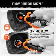 Battery Powered Electric Fuel Transfer Siphon Pump Gas Oil Water Liquid 2.2 GPM