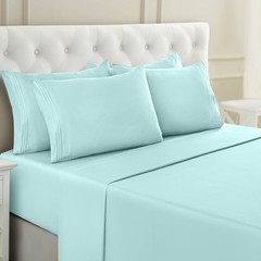 1800 Series 6 Piece Bed Sheet Set Soft Deep Pocket Twin King Queen Full Sheets
