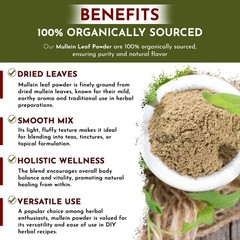 Organic Way Mullein Leaf Powder – Organic, Kosher & USDA Certified
