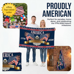 3 Ply 250 Years America Flag Double Sided Patriotic Eagle 3 X 5 Ft Anniversary