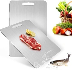 Titanium Cutting Board 100% Pure Non-Stick Double-Sided 11×15.5″ in for Kitchen
