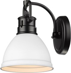 Duncan 4.875 in. 1-Light Matte Black Vanity Light by Golden Lighting