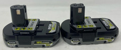 (Lot of 2 Batteries) RYOBI ONE+ 18V HP 2.0Ah Lithium-Ion Compact Battery PBP003