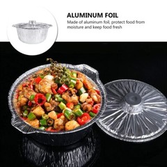 Jet Foil X-Large Disposable Aluminum Pots with Lids for Food Storage & Cooking