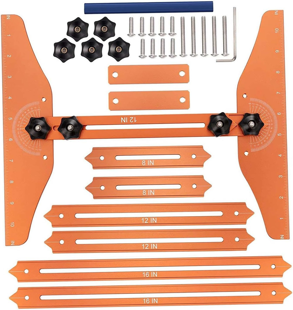 Stair Treads Gauge Template Tool Measuring Stair Tool, Easily Adjust Angle,Layou