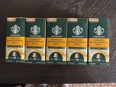 Starbucks Blonde Espresso Roast Nespresso Vertuo 50 Capsules Coffee 1.35oz