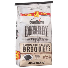 2 BAG Cowboy Hardwood Charcoal Briquets, 40 LB BAG
