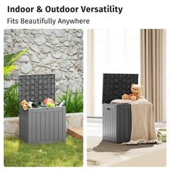 East Oak Outdoor Storage 31 Gallon Deck Indoor And Outdoor Use Waterproof Resin