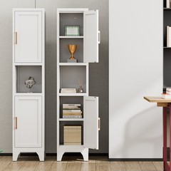 61”H Farmhouse Kitchen Pantry Cabinet with Shelves Metal Cabinet for Home,office