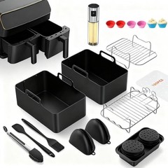 18 Piece Air Fryer Accessories Set Nonstick Dishwasher Safe & Durable Party New