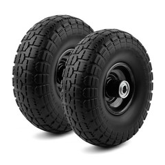 10″ Solid Rubber Tire Wheels Flat Free Tires 4.10/3 Truck Trolley