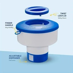 Heavy Duty 7″ Pool Floating Chemical Dispenser Floater for 3″ Chlorine Tablets