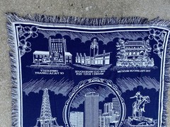 Tulsa Oklahoma Woven Cotton Blanket Throw ORAL ROBERTS PHILBROOK UNIVERSITY