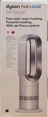 Dyson Hot+Cool AM09 Tower Bladeless Fan Heater – White/Silver (Renewed)