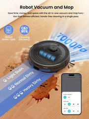 Lefant M2S Pro 7000Pa Robot Vacuum Cleaner Self-Emptying 2.4G/5G Smart Sweeper