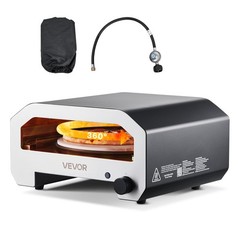 VEVOR Outdoor Pizza Oven 16 in Propane Gas Oven Iron Spray Electric Rotation