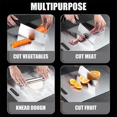 Titanium Cutting Board 100% Pure Non-Stick Double-Sided 11×15.5″ in for Kitchen