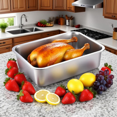 Lasagna Pan Set of 2, Deep Stainless Steel Baking Pans, 12.6Inches Rectangular M