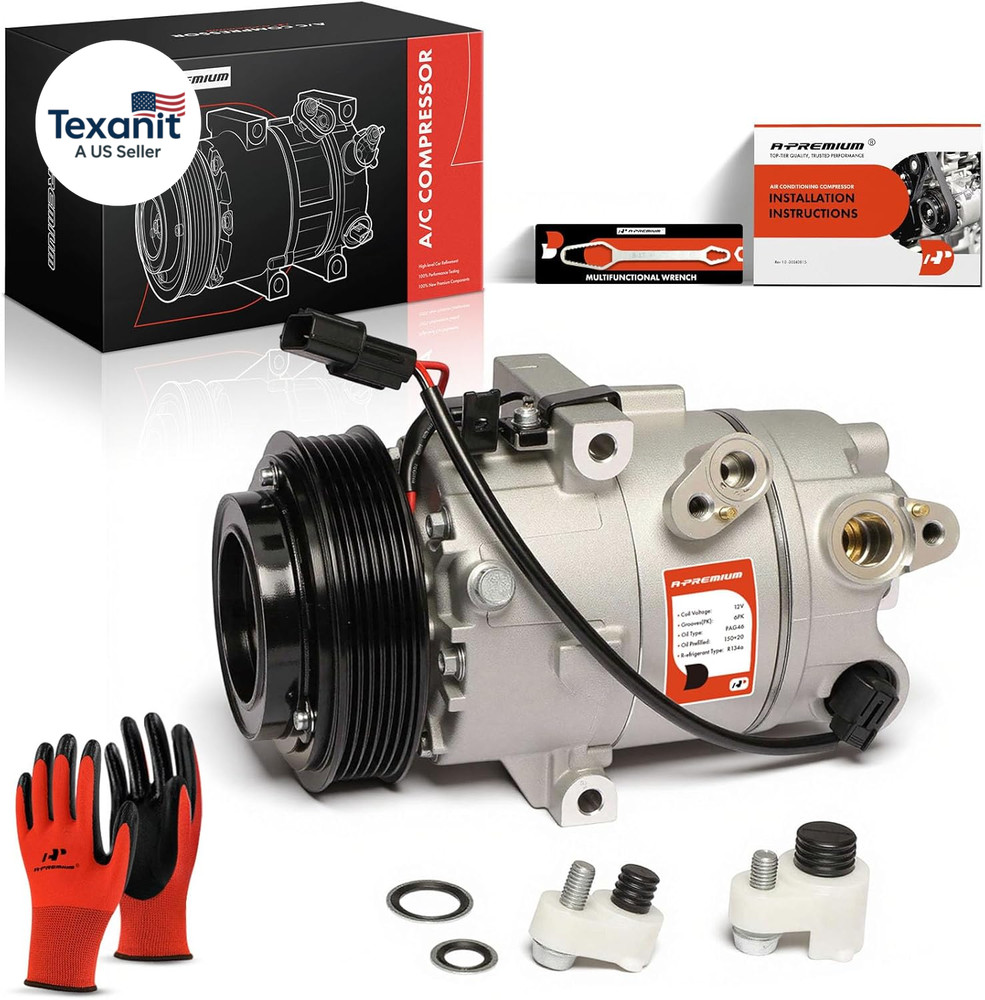 Air Conditioner AC Compressor with Clutch Compatible with Kia Forte 2022 2023 20