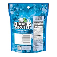 ICE BREAKERS Ice Cubes Peppermint Gum 100ct – Sugar Free, 8.11oz Pouch