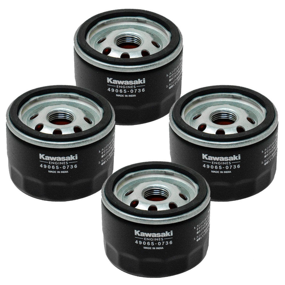 4PK Genuine OEM Kawasaki 49065-0736 Oil Filters 4906-50721 49065-7007