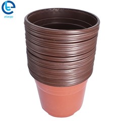 100 Pack Anti-Aging Plastic Round Plant Flower Pots For Seedling Cuttings
