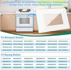 NEW WPW10409945 W10409945 Gas/Electric Range Oven Stove Door Outer Glass Fors