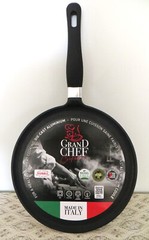 ROCH GUSS Grand Chef Flat Crepe Pan 24cm 10in Non Stick Made in Italy