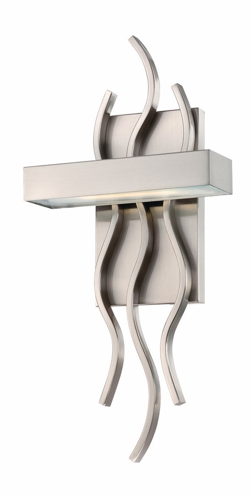 Wave LED 7.88 inch Brushed Nickel ADA Wall Sconce Wall Light