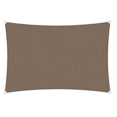 Outdoor Sun Shade Sail Rectangle Brown Canopy Cover UV Blcok Garden Patio Pool