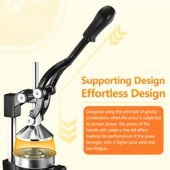 Commercial Citrus Juicer Squeezer Hand Press for Orange + a Stainless Steel Cup