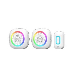 2PK Battery Operated Wireless Doorbell, Model ES01065B, 7.68 in W, None – Smart
