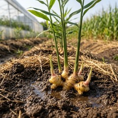 Young Ginger Seeds 100 PCS | Edible Ginger Seeds for Outdoor Garden Growing
