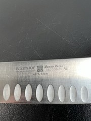 Wusthof Grand Prix II Santoku Knife 17cm Hollow Edge Germany Black Handle