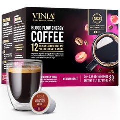 Medium Dark Roast Coffee with Red Grape Piceid Resveratrol, Nitric Oxide for …