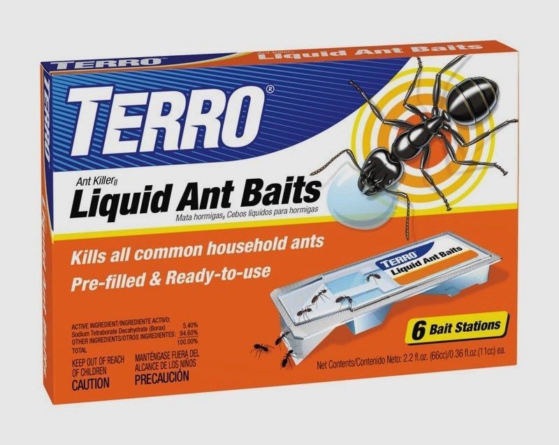 TERRO Liquid Ant Killer Bait Outdoor Indoor Tray Traps Ready To Use T300 6PK NEW