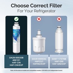 Fit For Samsung RF28HMEDBSR RF28HMEDBSR/AA Refrigerator Water Filter 3 Pack