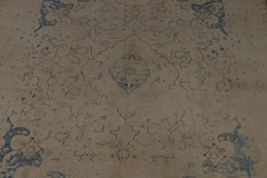 Muted Traditional Area Rug 10×13 Handmade Wool Distressed Floral for Any Room